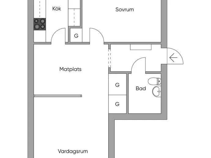 Floor plan for Manhemsgatan 5