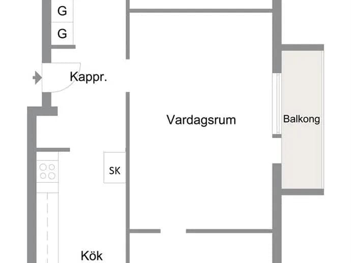 Floor plan for Södervärnsgatan 3D