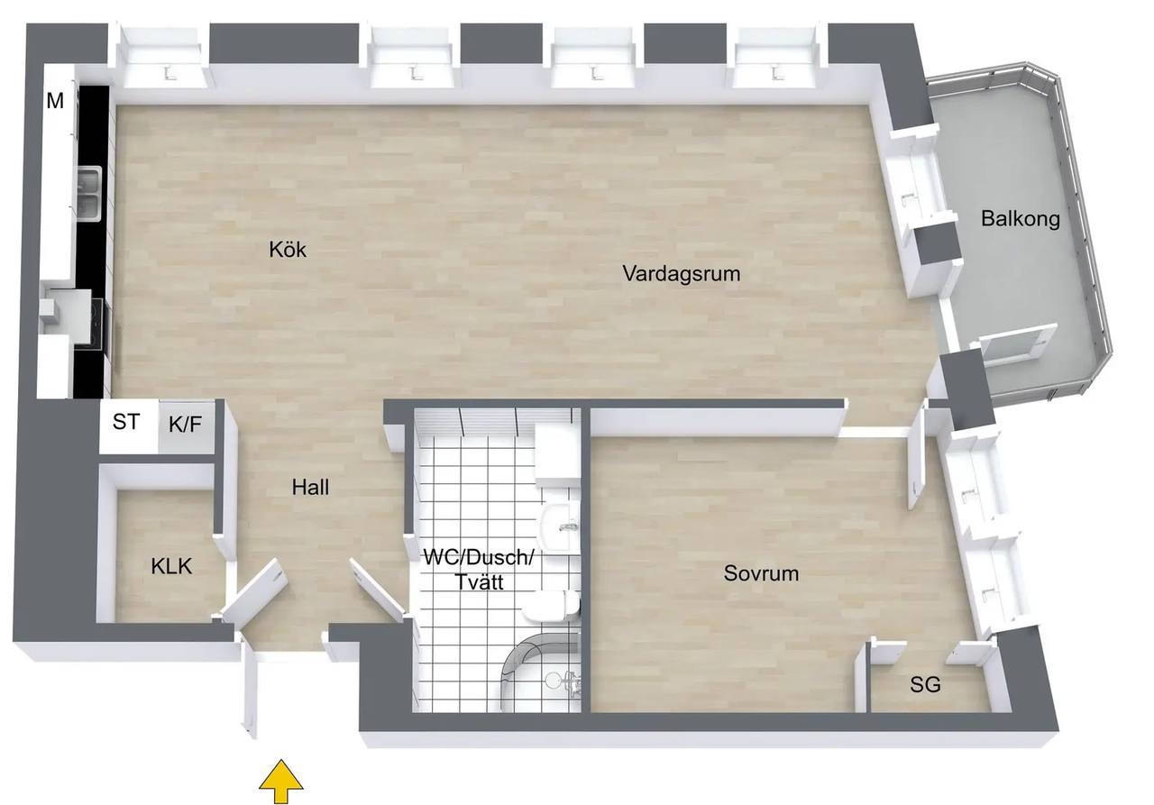 Floor plan for Gerd Enequists gata 12A