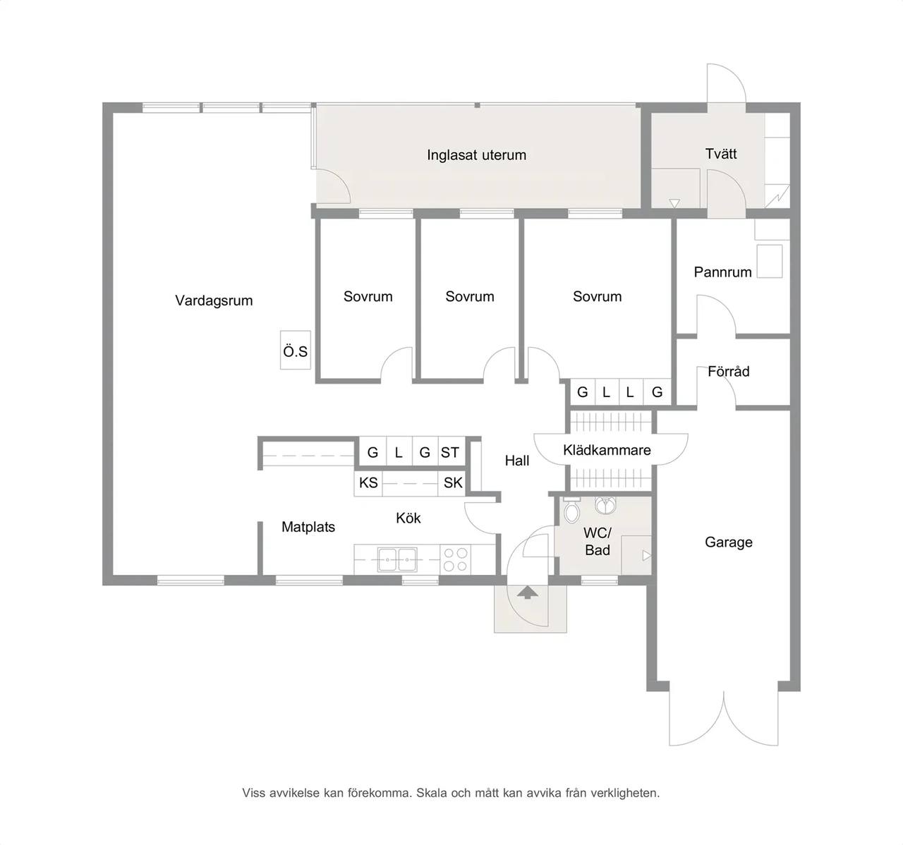 Floor plan for Hedbäcksgatan 15