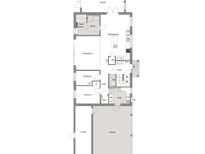 Planritning för TUSSILAGOGATAN 7