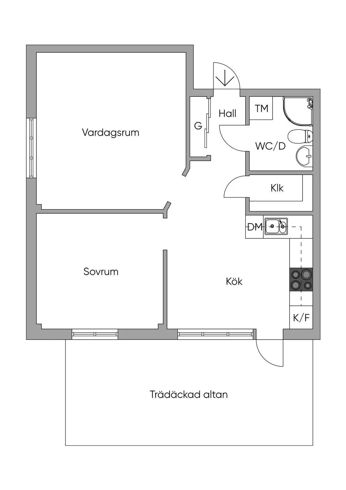 Floor plan for Söderbytorpsgatan 2