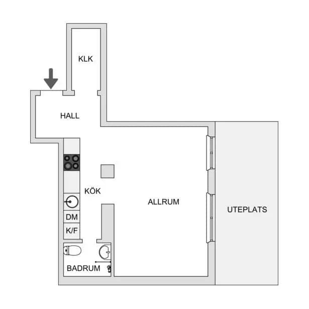 Floor plan for Bergsundsgatan 16