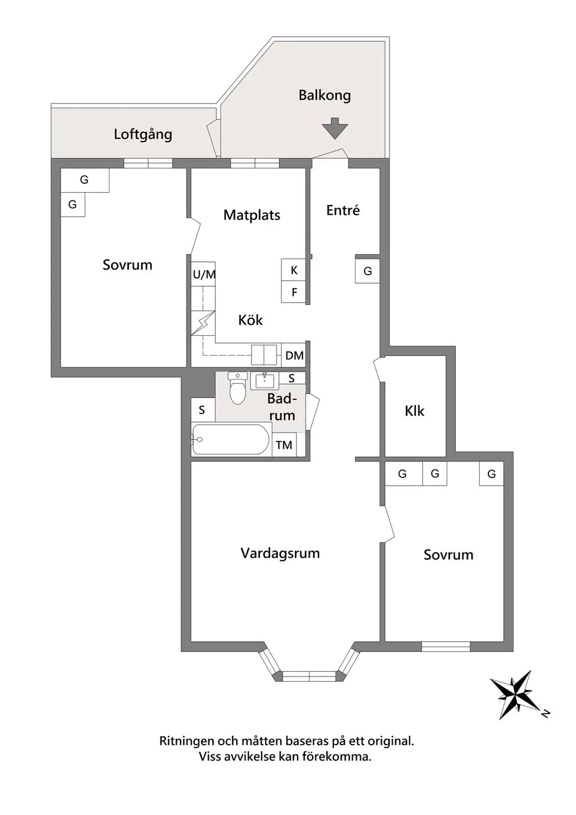 Planritning för Sandgatan 22B