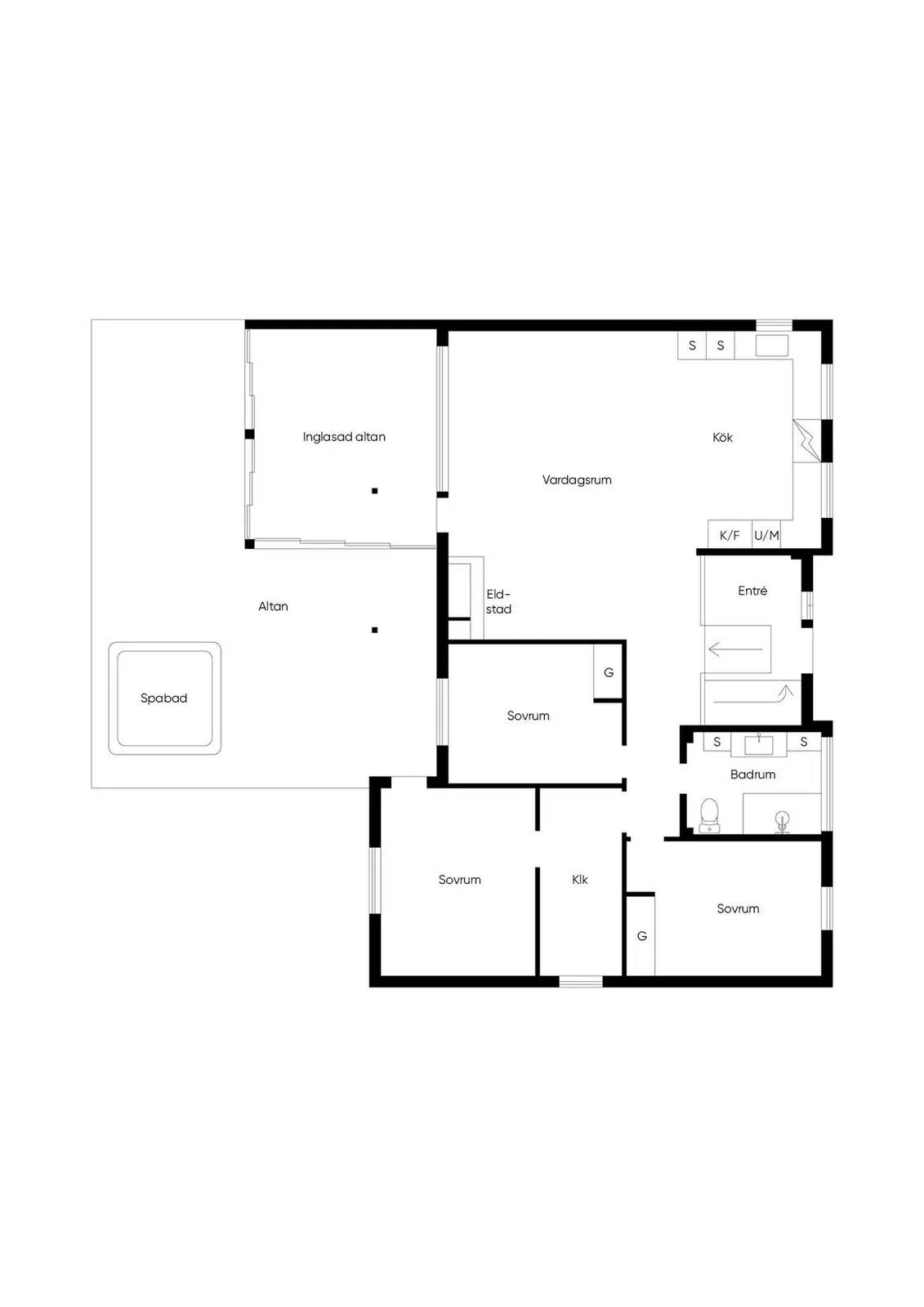 Floor plan for Södra Mosvägen