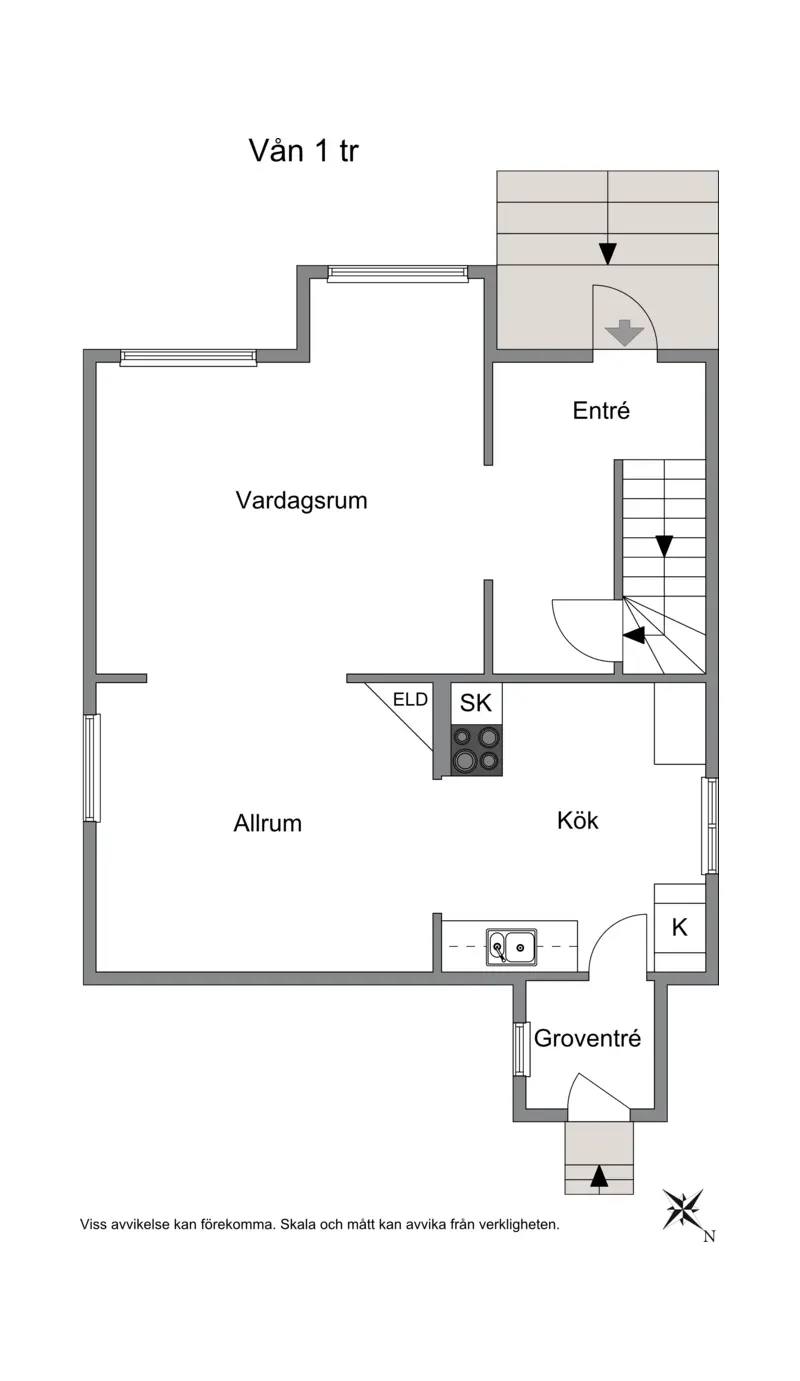 Floor plan for Storgatan 45