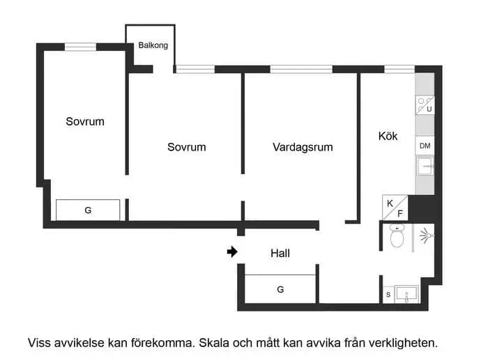 Planritning för Himmelstalundsvägen 34