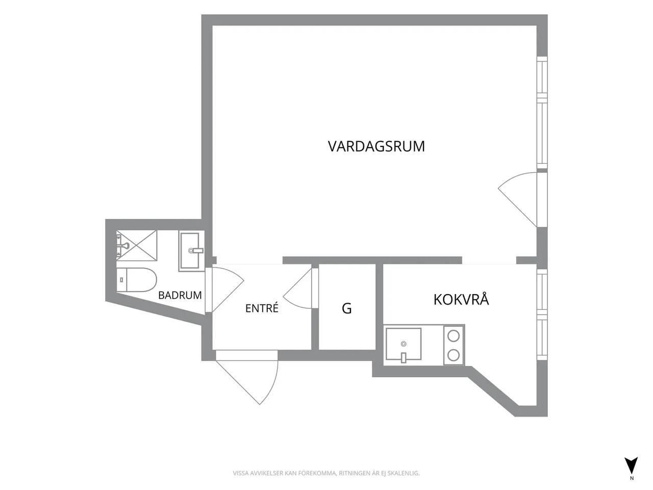 Planritning för Saarisvägen 14A