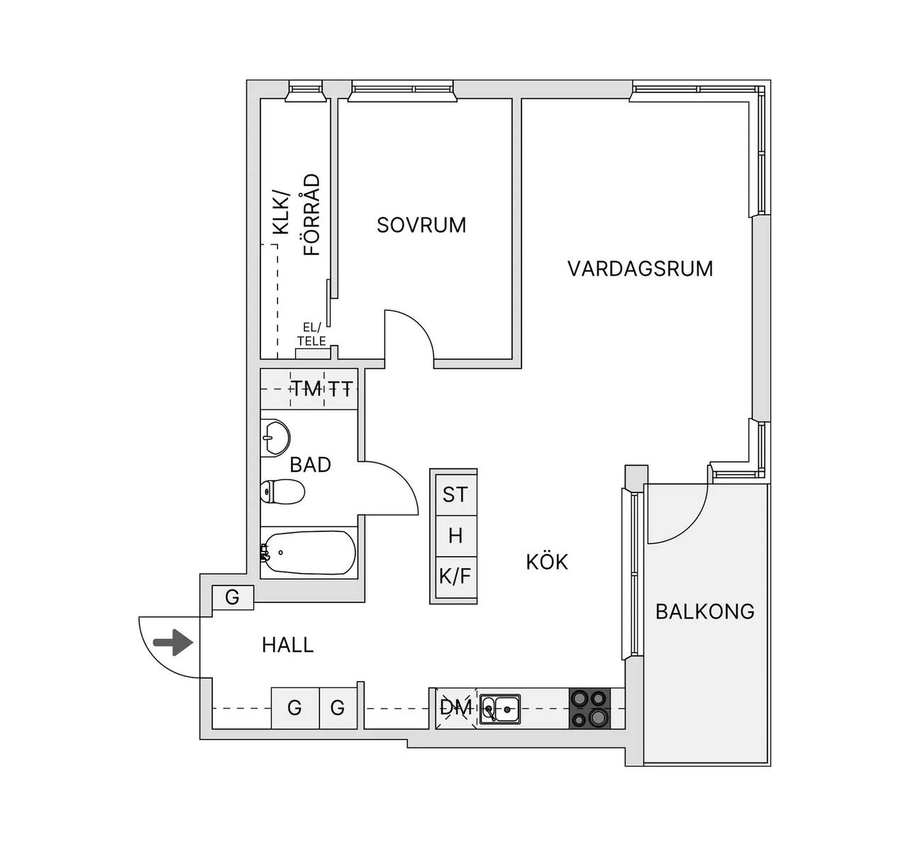 Floor plan for Norra Skeppspromenaden 9
