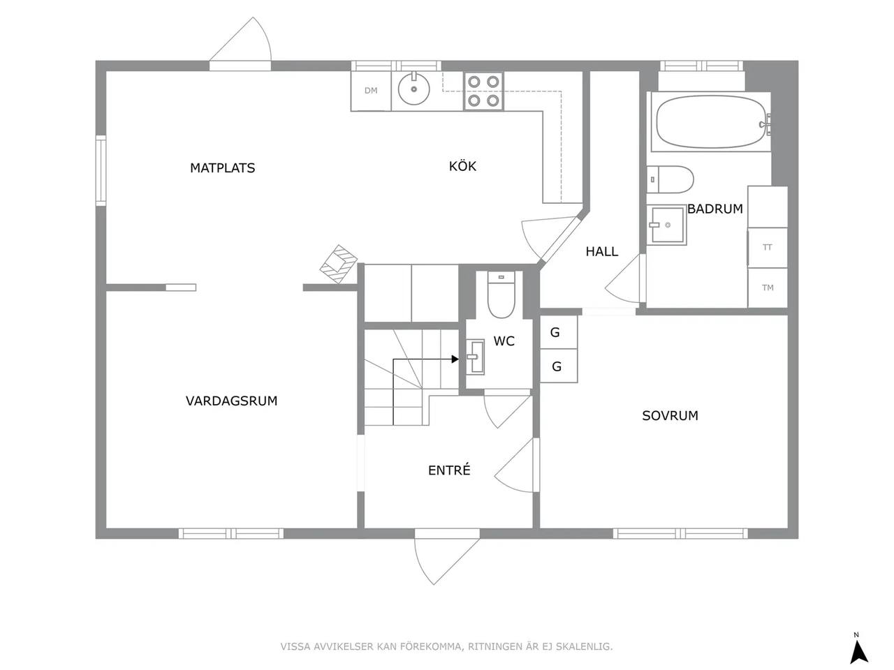 Floor plan for Kingelstadsvägen 64