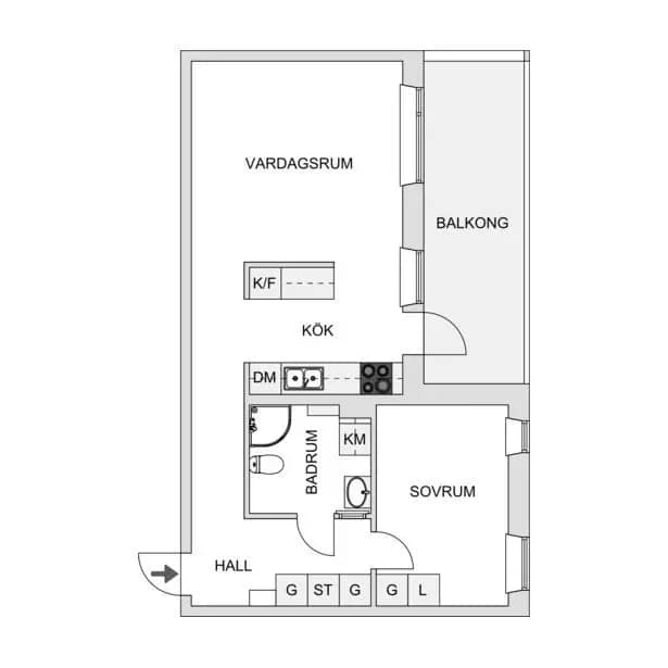 Floor plan for Solventilsgatan 16