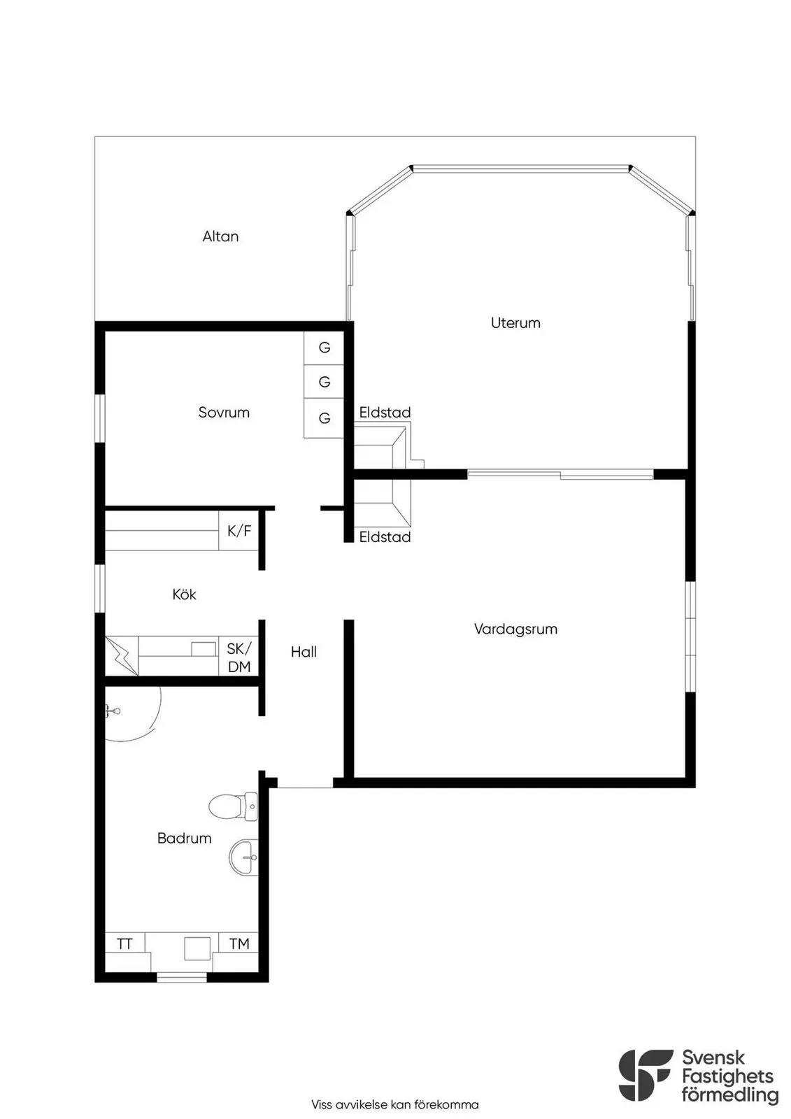 Floor plan for Sommarvägen 6