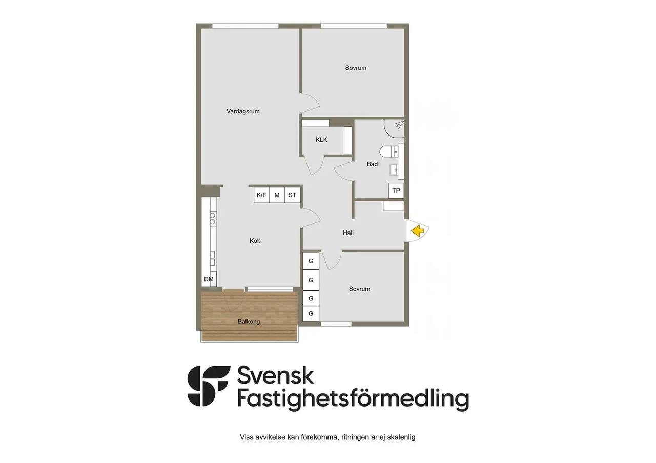 Planritning för Axel Wennergrens väg 18