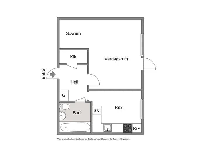 Floor plan for Bergstrands Väg 2A