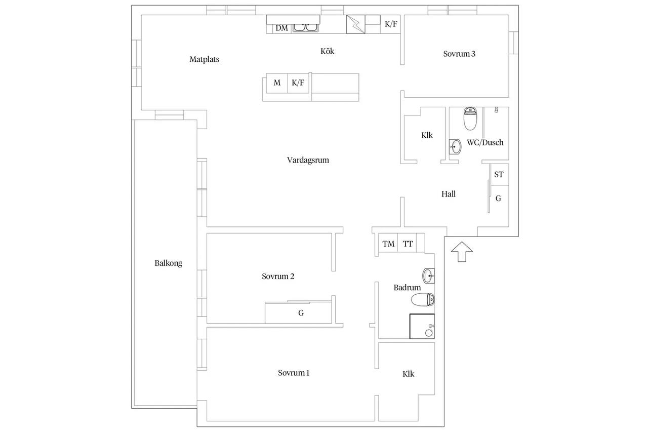 Planritning för Kuttervägen 8