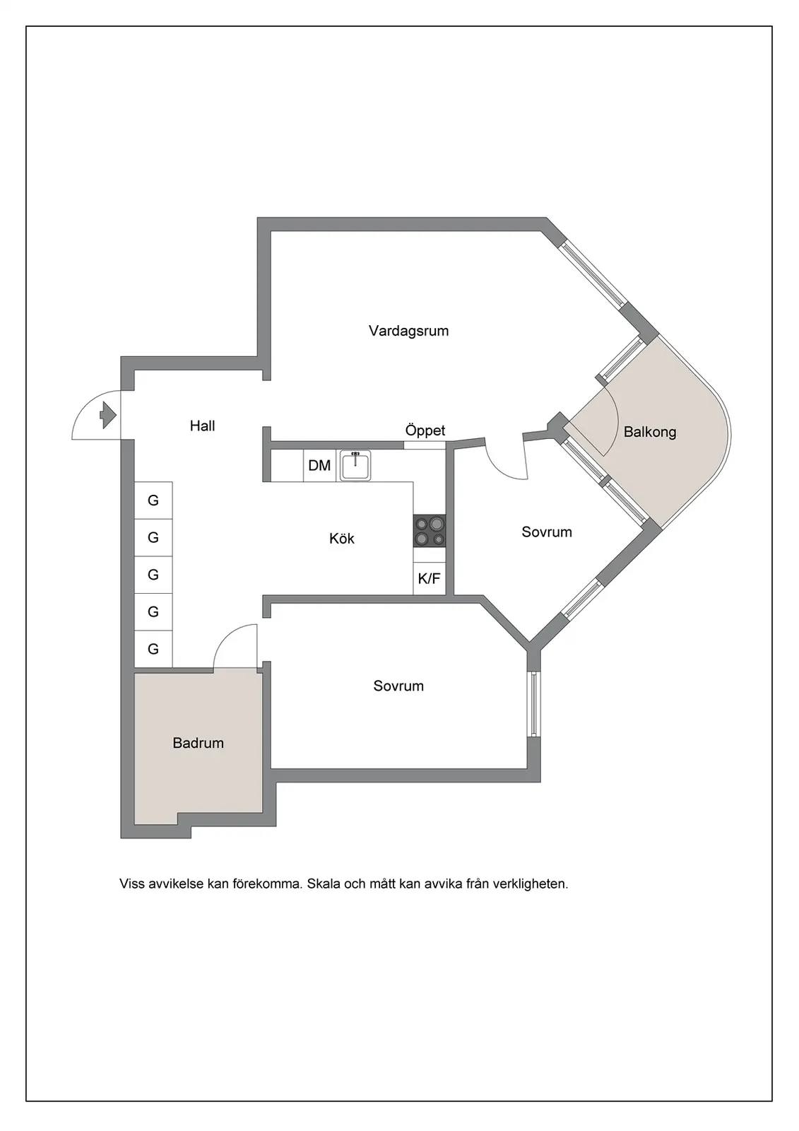 Floor plan for Albyvägen 17