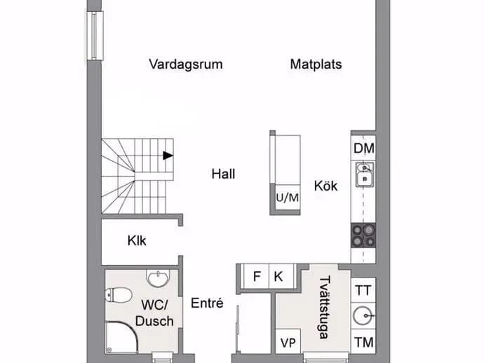 Planritning för Norra Årvägen 18