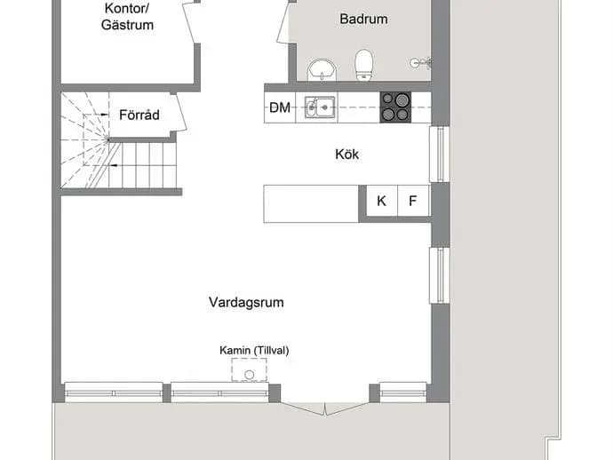 Planritning för Ormbackavägen 63