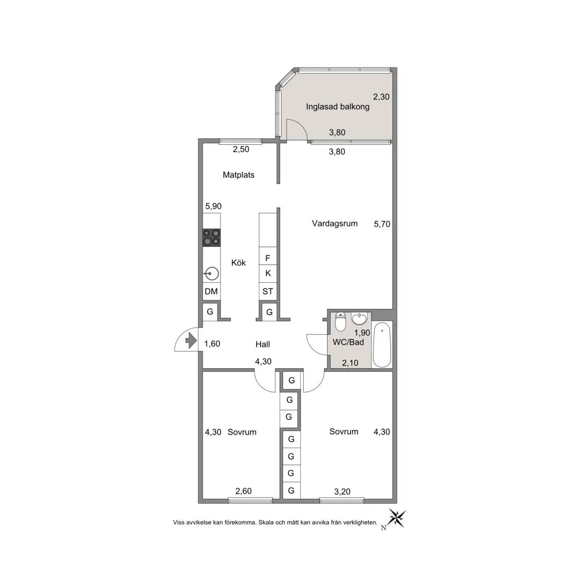 Floor plan for Bergkullevägen 169