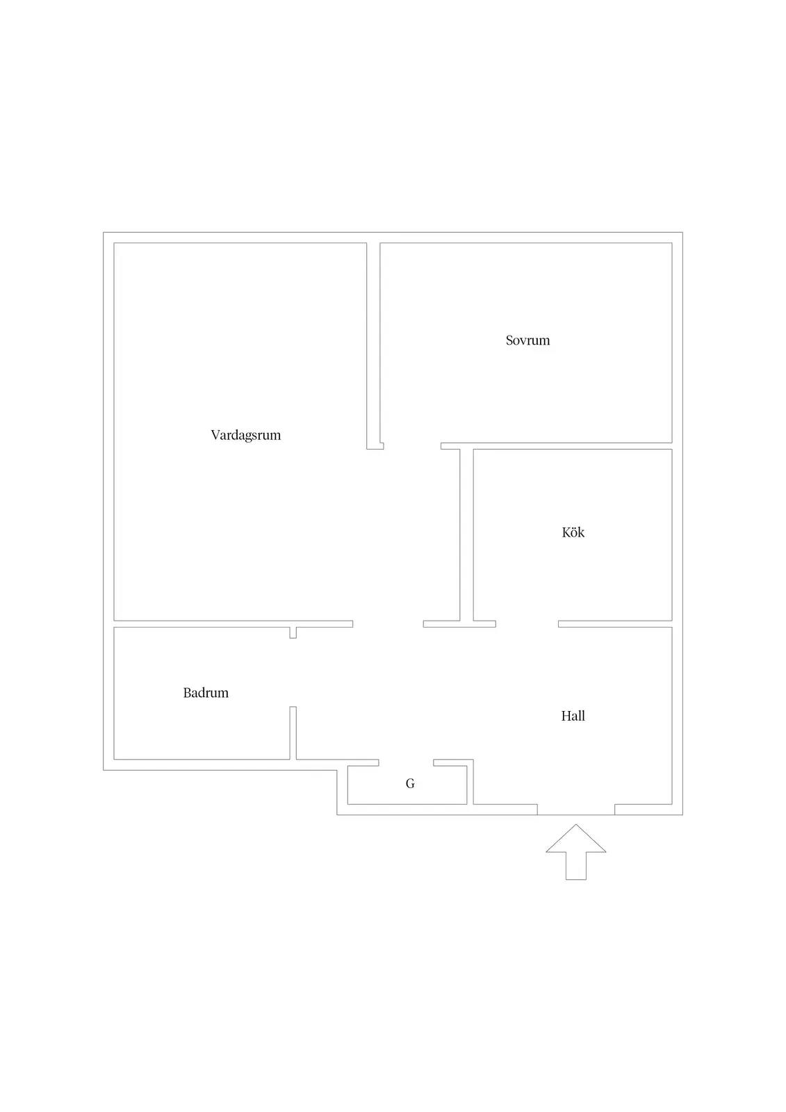 Floor plan for Järnvägsgatan 5A