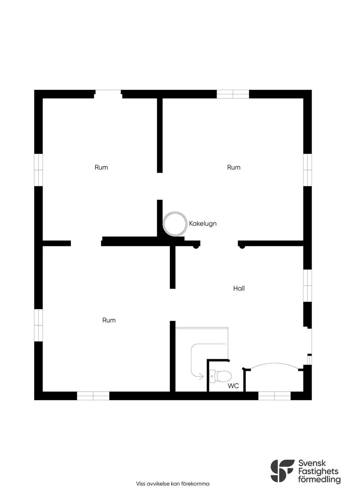 Floor plan for Idrottsvägen 16