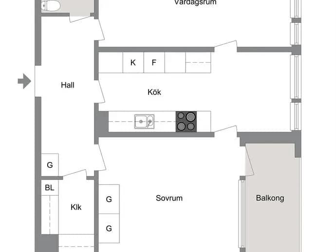Planritning för Kvarnplan 1