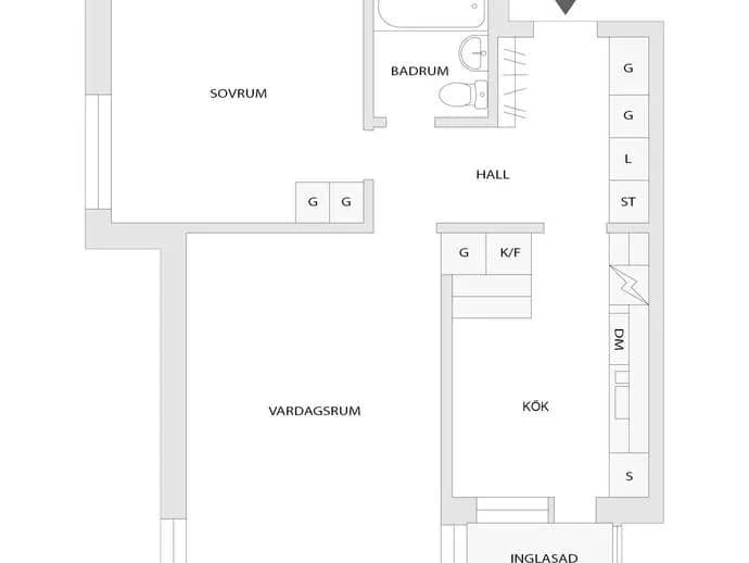 Floor plan for Rekylgatan 10