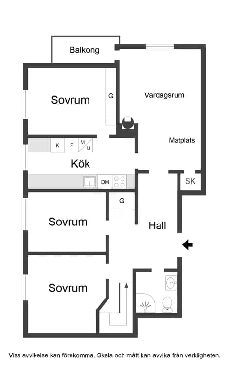 Floor plan for Himmelstalundsvägen 56