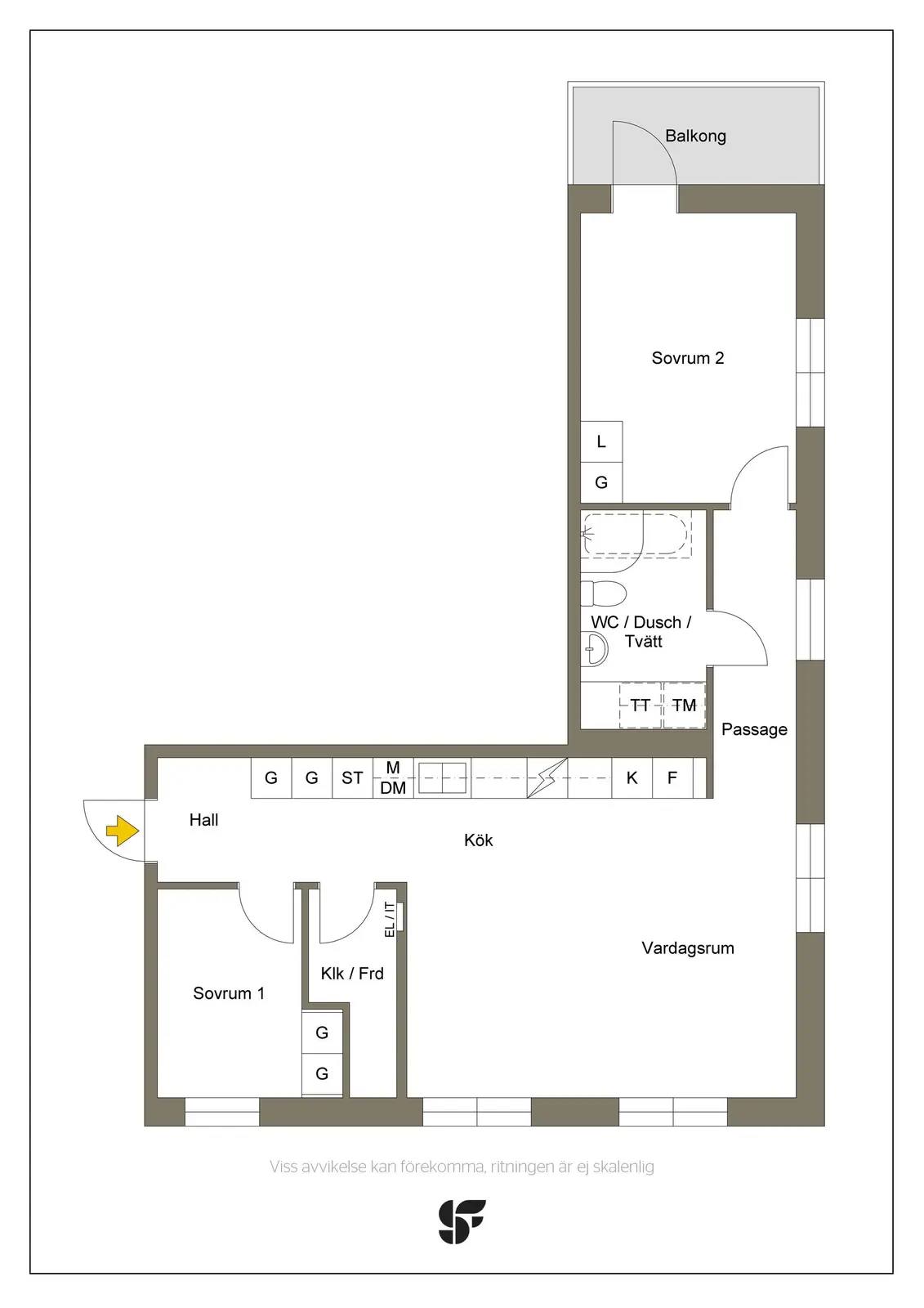 Planritning för Johannesbergsvägen 60