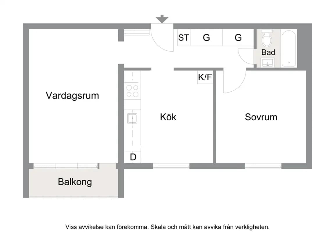 Floor plan for Branteviksgatan 14 E