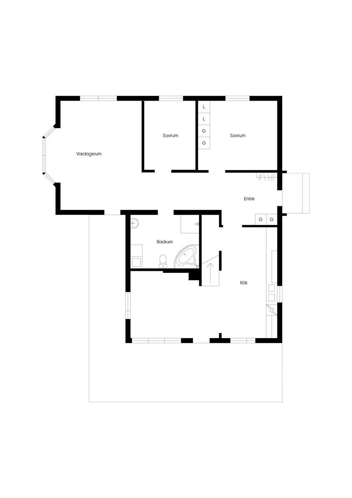 Floor plan for Enstabacken 2