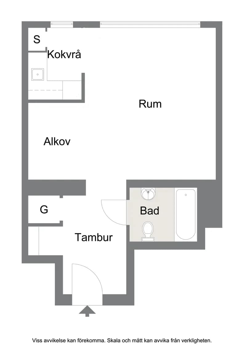 Planritning för Ehrensvärdsgatan 5