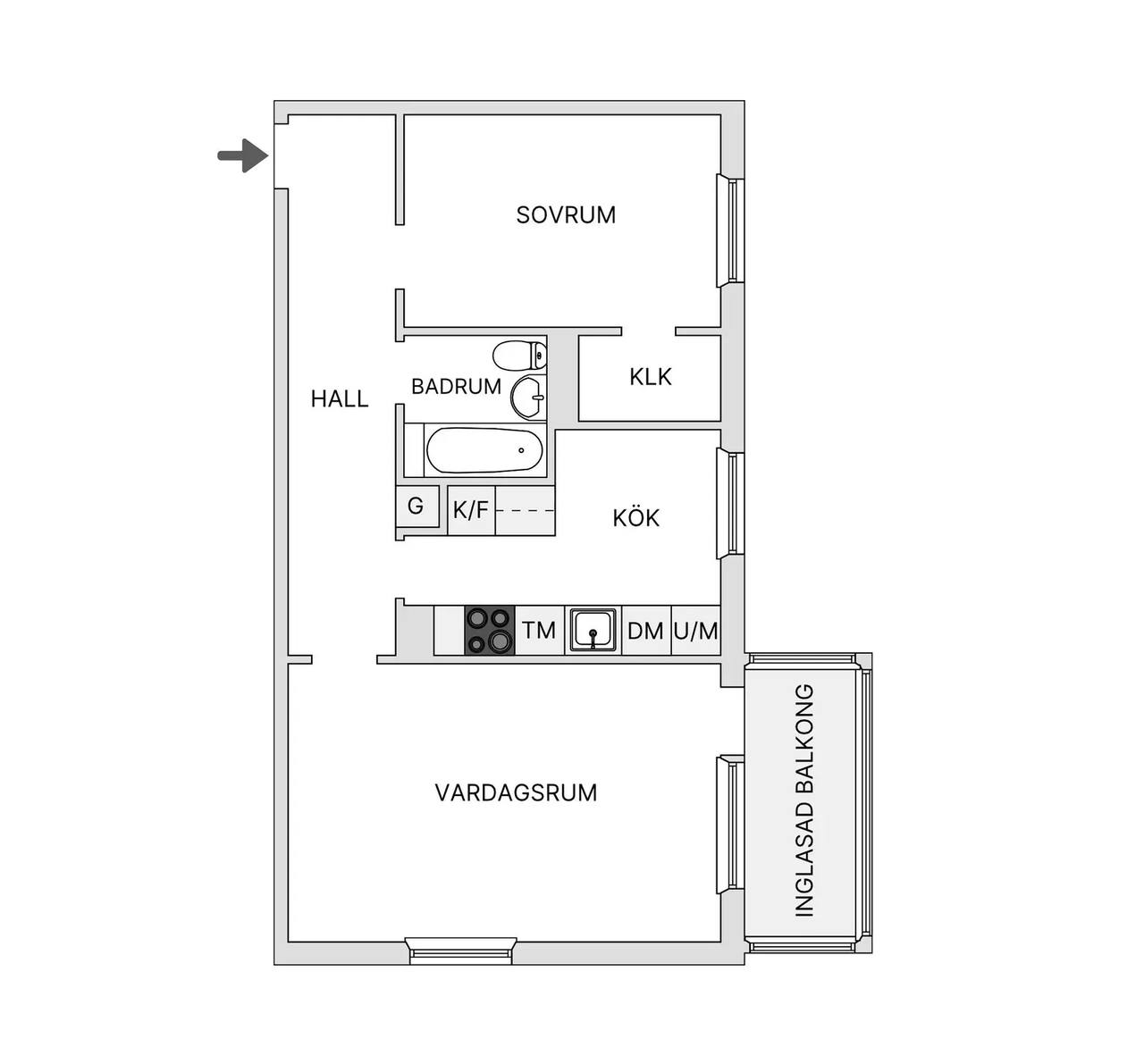 Floor plan for Thomsons väg 26