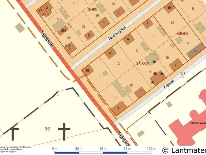 Planritning för Tägtgatan 18