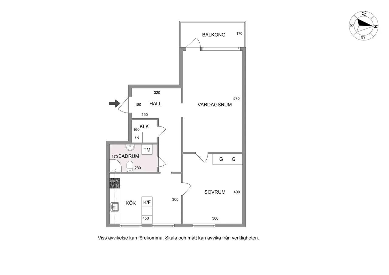 Floor plan for Klarabergsvägen 3b