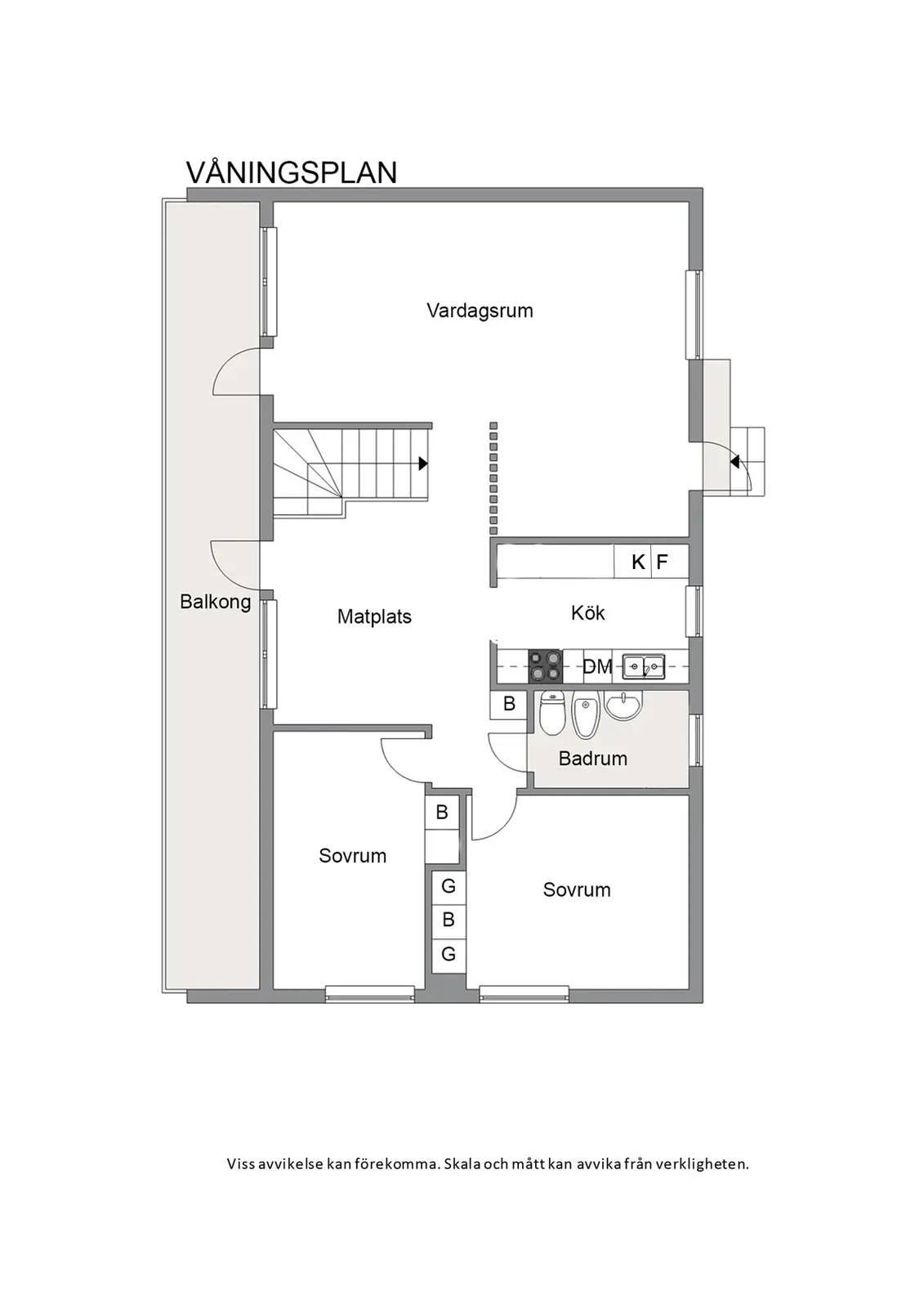 Floor plan for Duettvägen 9