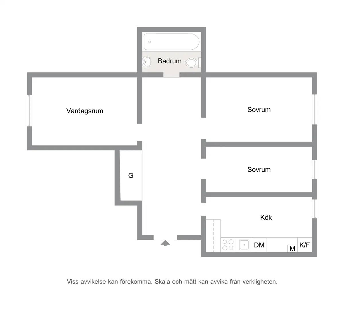 Floor plan for Fridhemstorget 20A