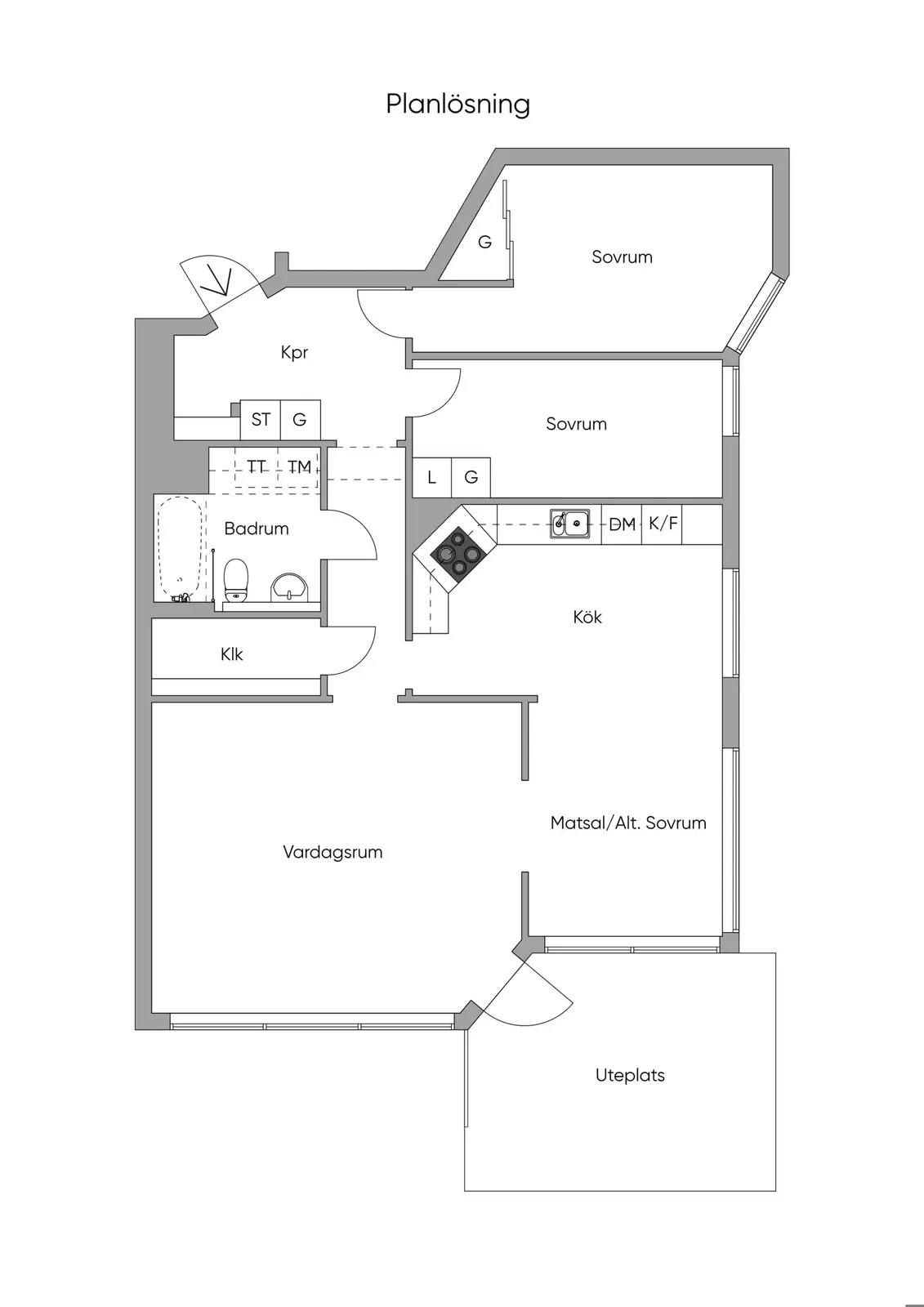 Floor plan for Aprikosgatan 17B