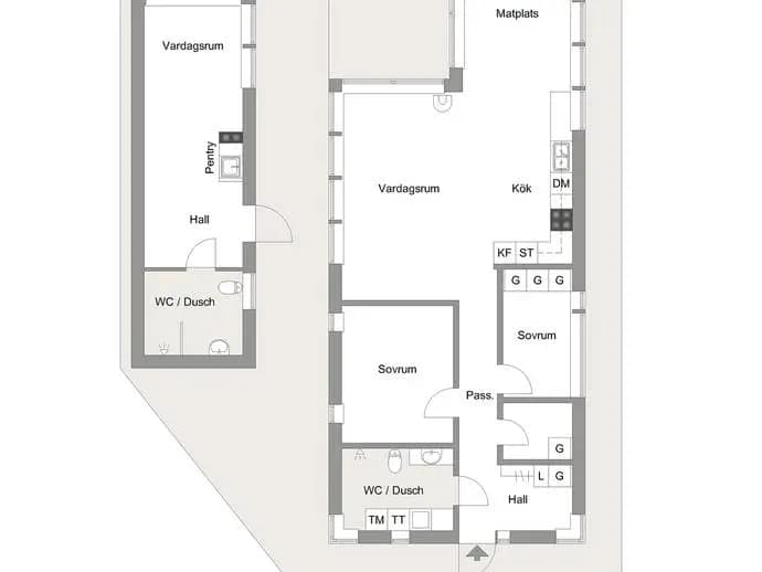 Planritning för Härsnäskrokarna 18