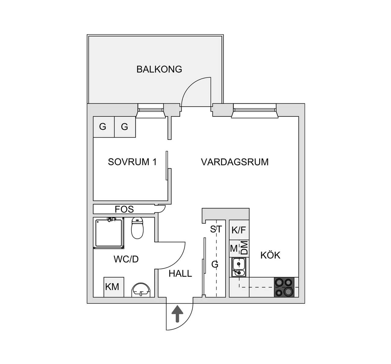 Floor plan for Fruktträdsgatan 11
