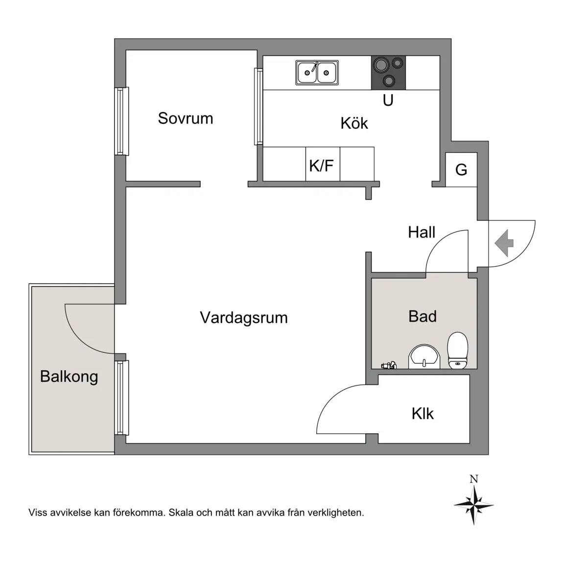 Floor plan for Malmövägen 1A