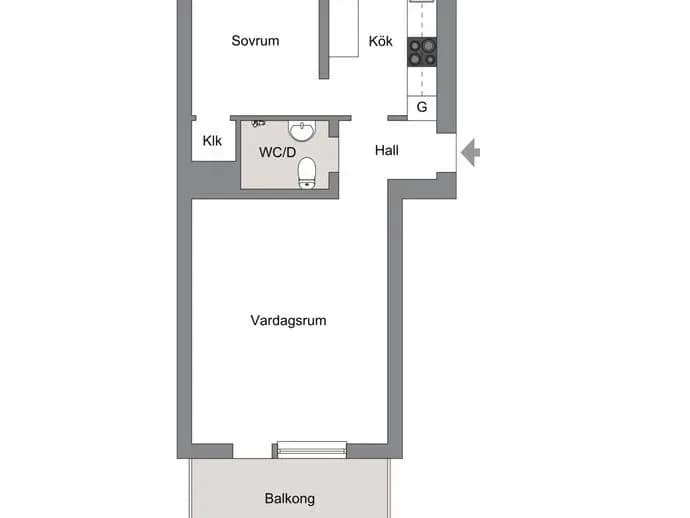 Planritning för VEGAGATAN 5A