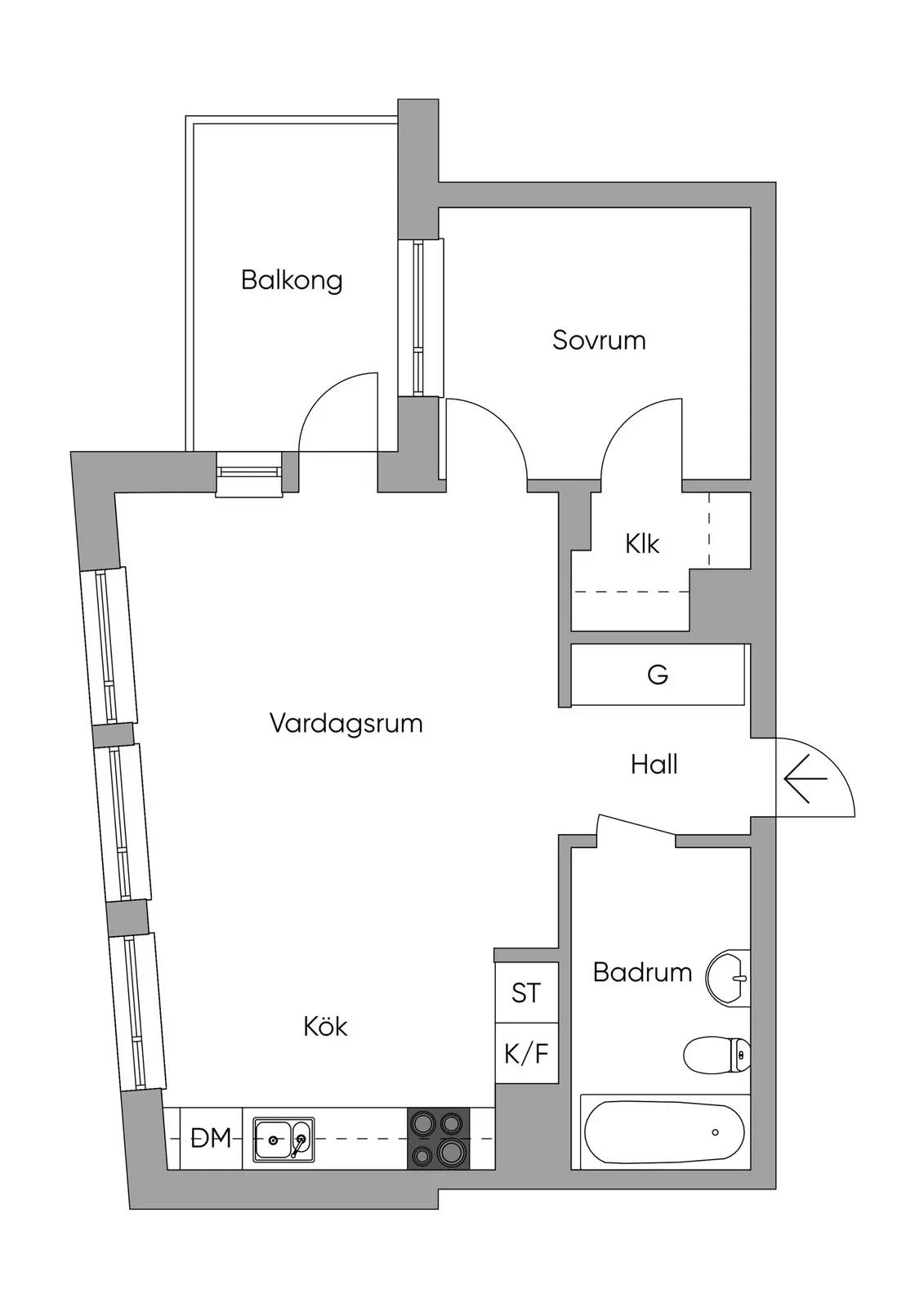 Planritning för Söderarmsvägen 29