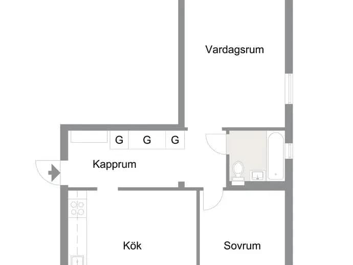 Floor plan for Jägersrovägen 7A