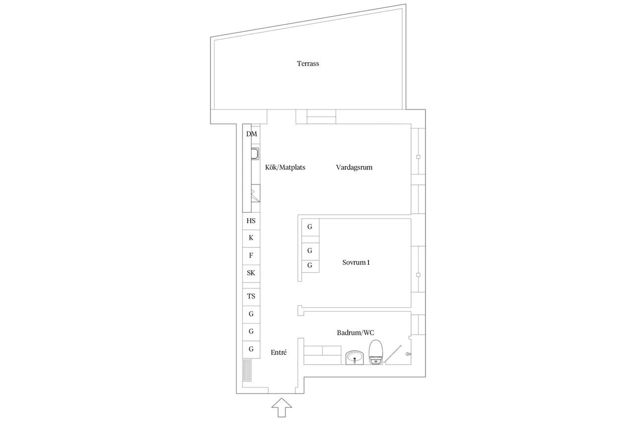 Floor plan for Senderödsvägen 25