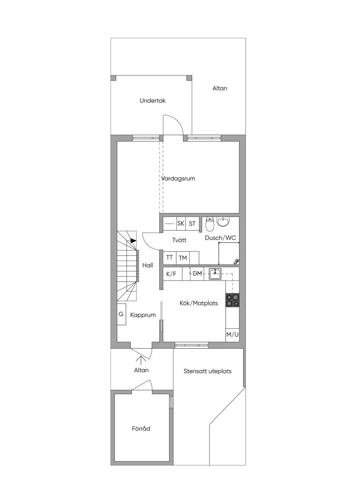 Floor plan for Oxelbärsgränd 24