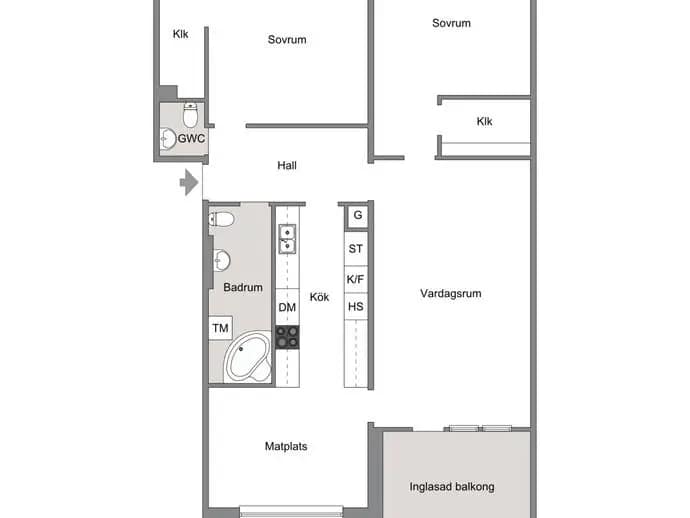 Planritning för FLISAVÄGEN 42