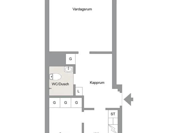 Planritning för Norra Kungsgatan 35 D