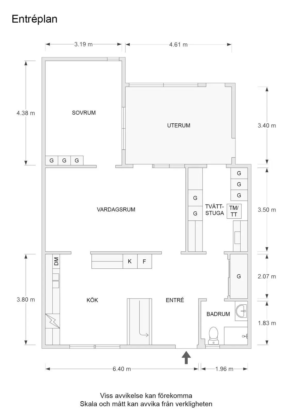 Planritning för Tegskiftesgatan 141