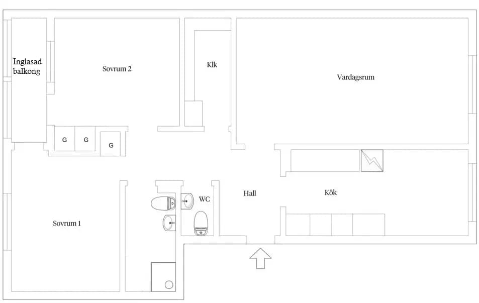 Planritning för Sågstuvägen 34